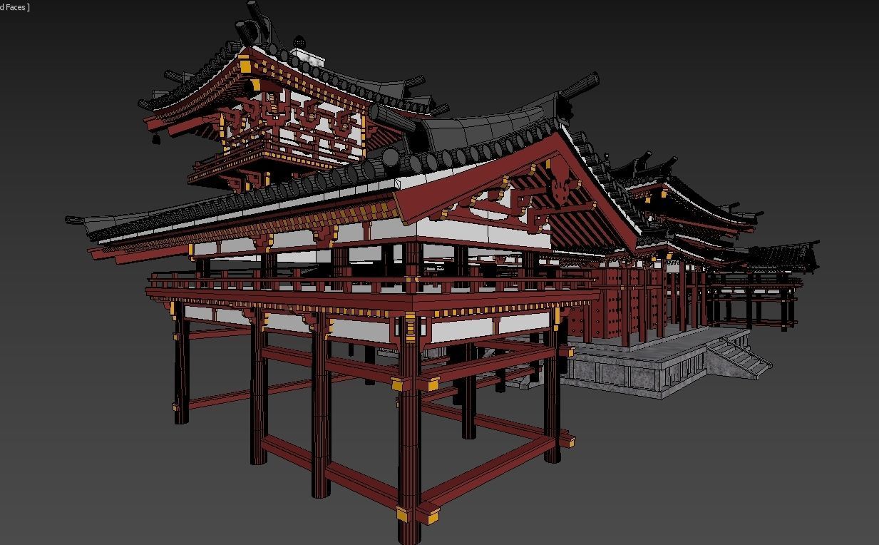 Byodo-In Japanese Temple 3D model_15