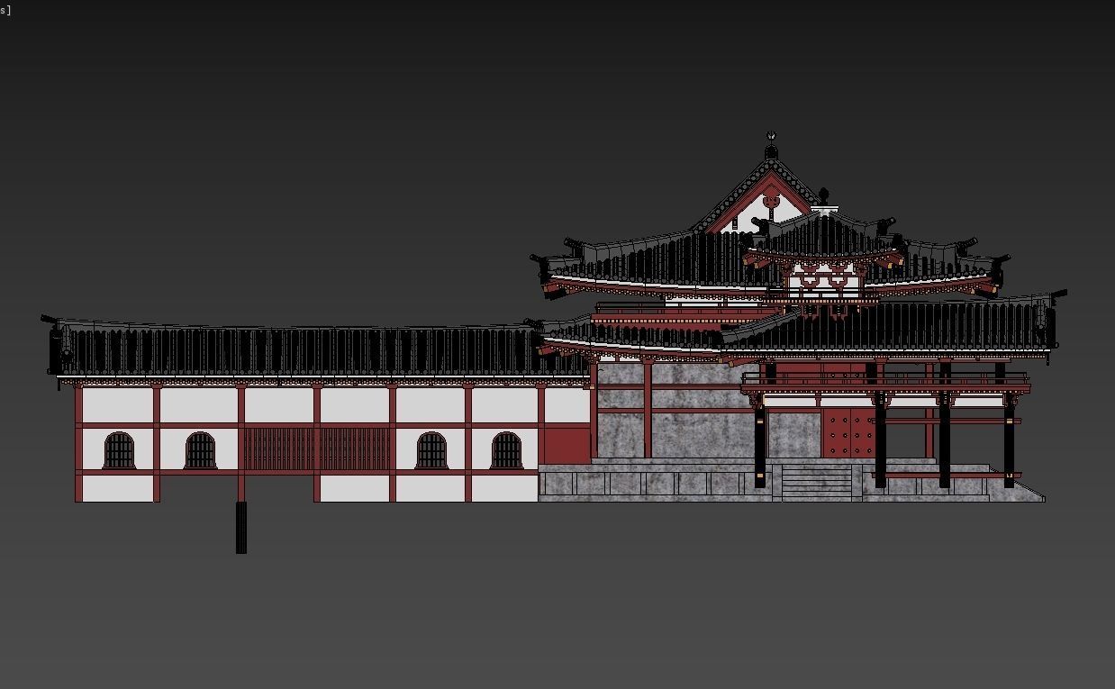 Byodo-In Japanese Temple 3D model_13
