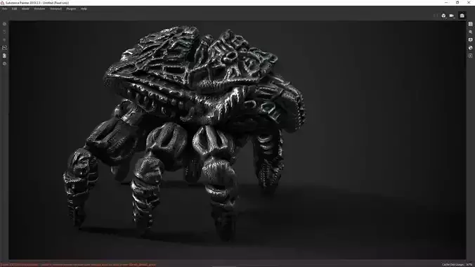 robot iron spider high poly and low poly  PBR  3D print model