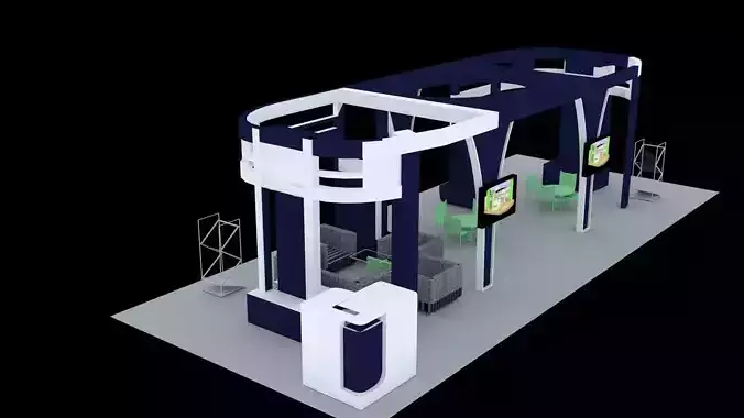Booth Exhibition Stand 3D Model