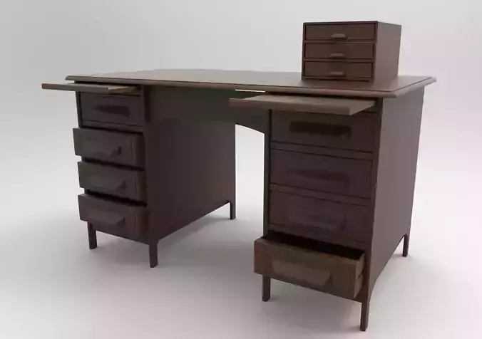 table011 desk with drawers