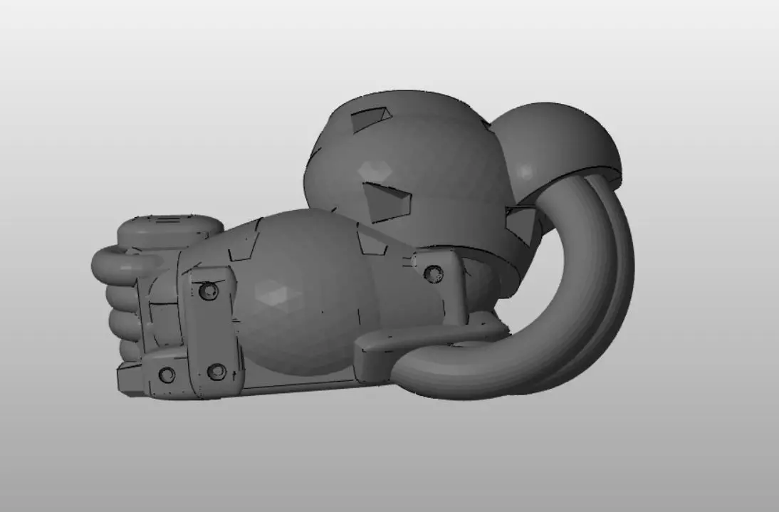 CHIBI-TECH SD - UNDERSLUNG-ENERGY-PLASMA ARM        3D print model_0