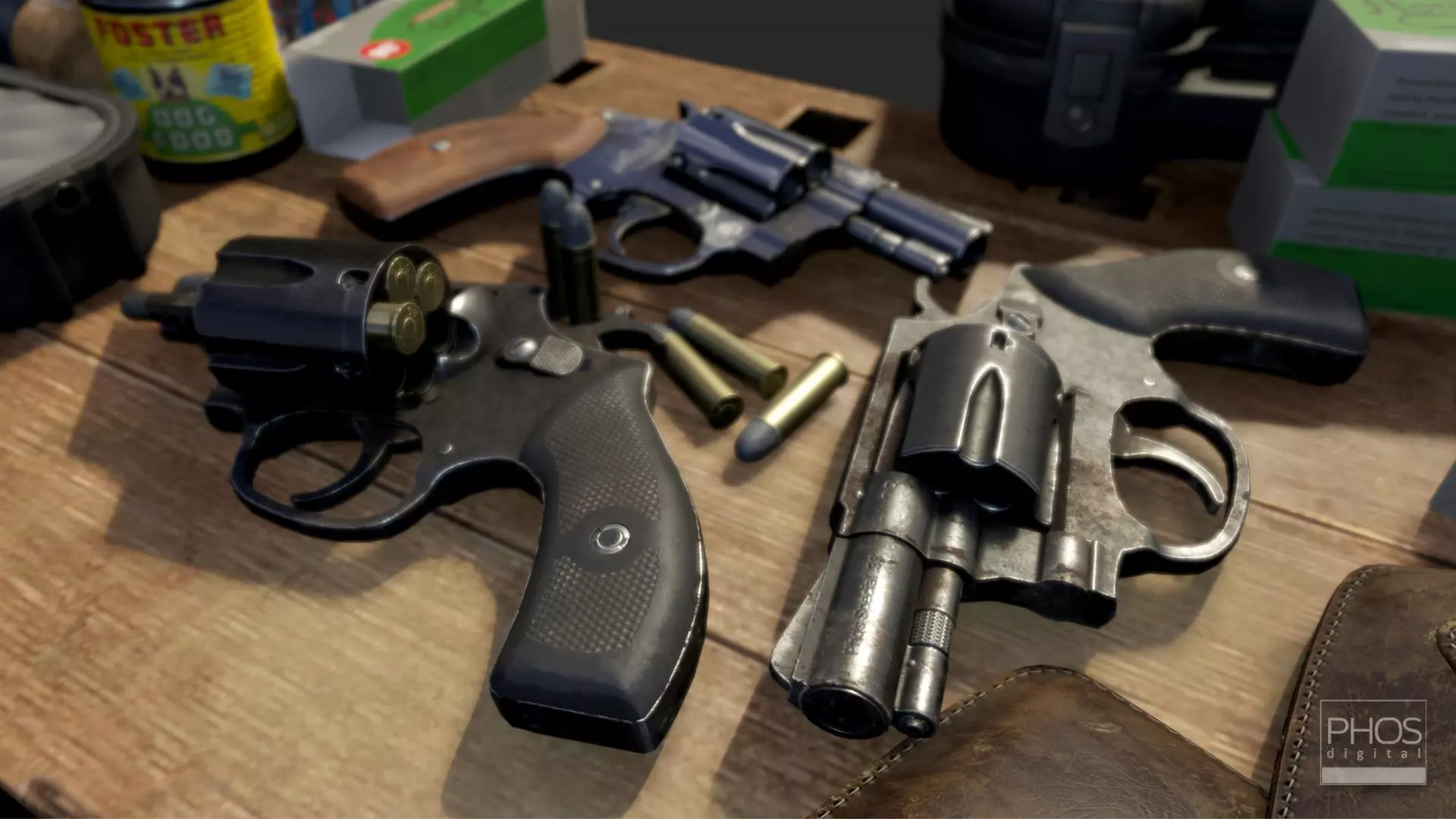 HQ PBR Snubnose Revolver 38 Low-poly 3D model_0