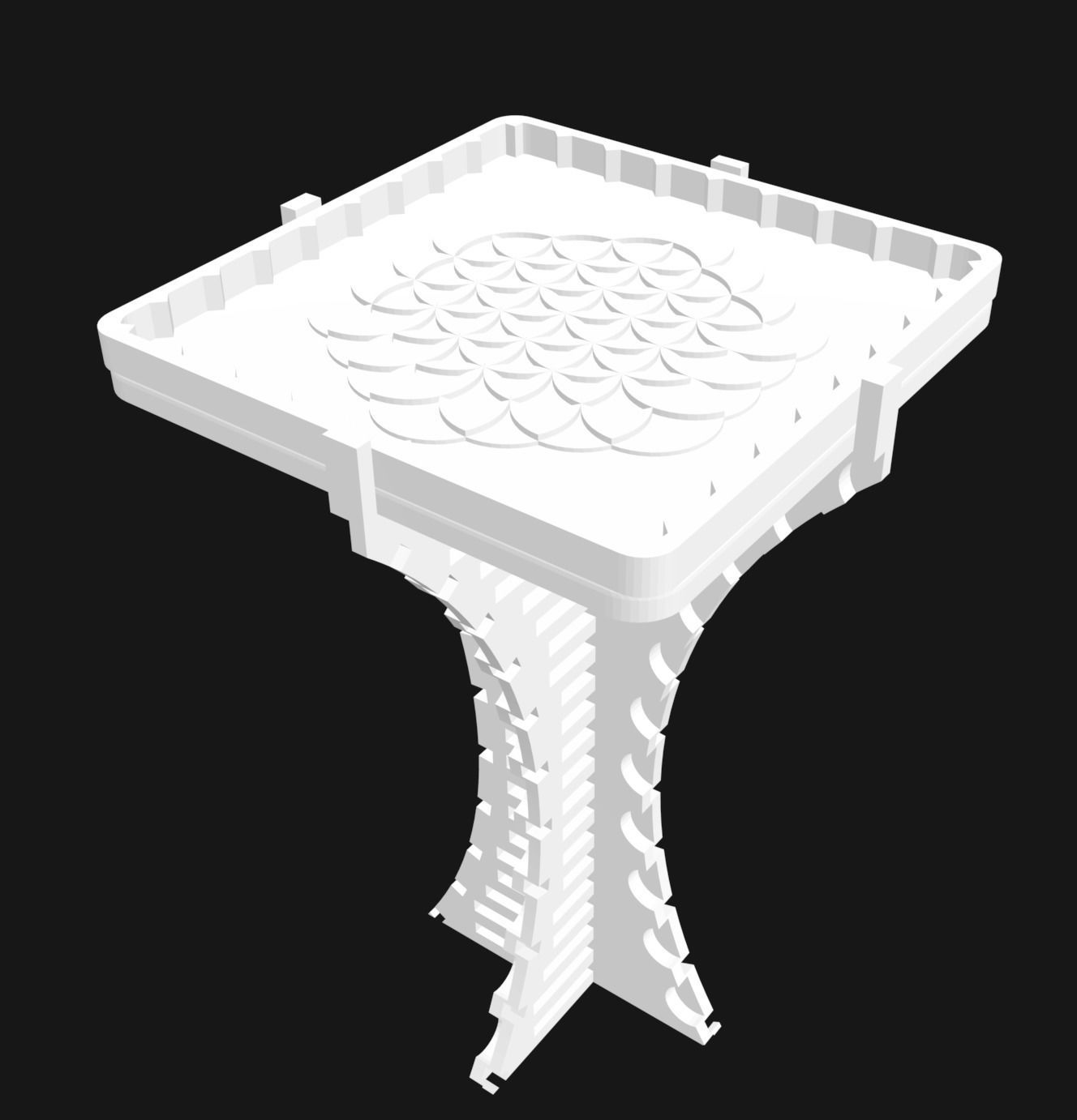 Coffee Table Flower of Life 3D print model_3