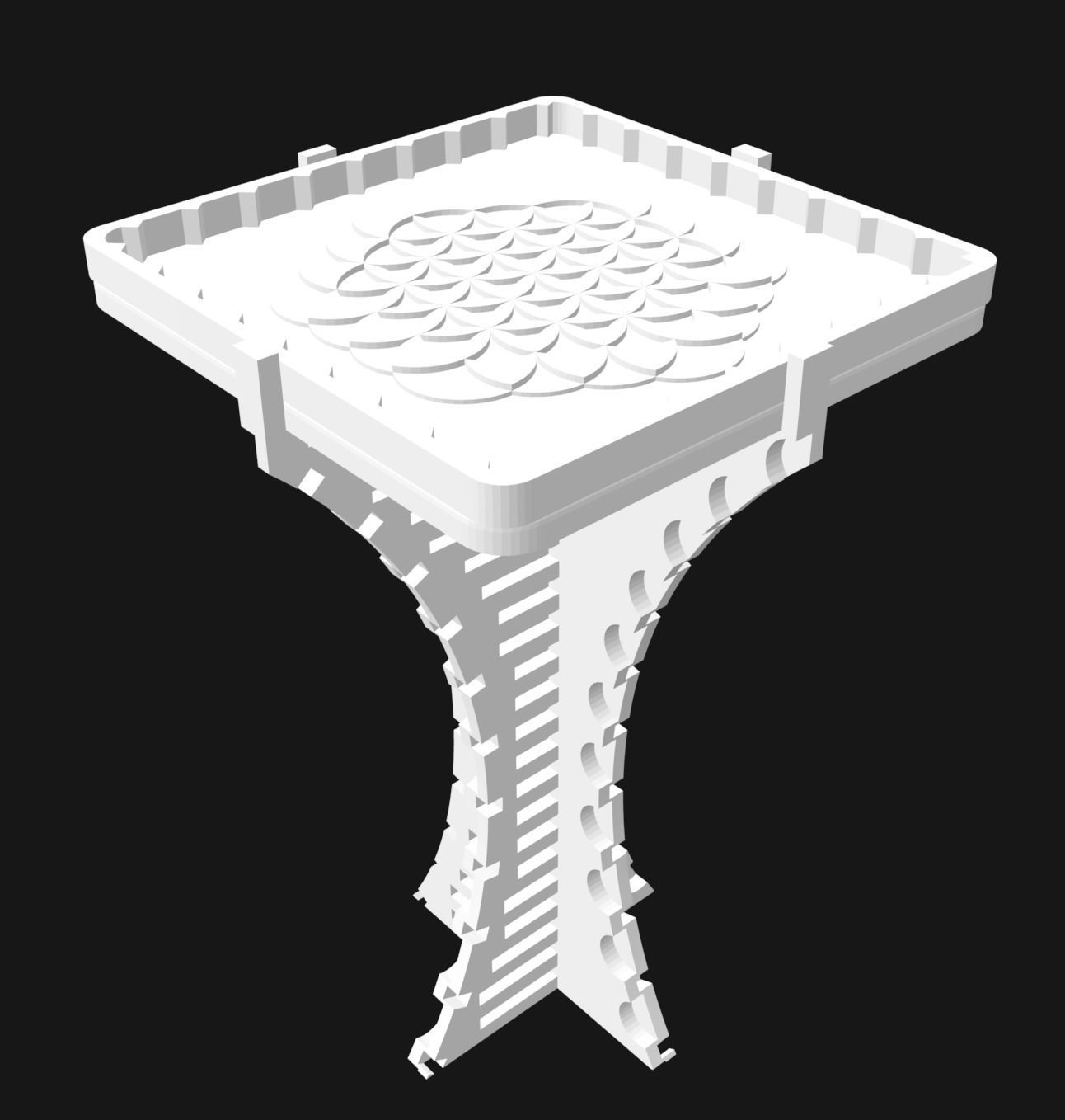 Coffee Table Flower of Life 3D print model_4