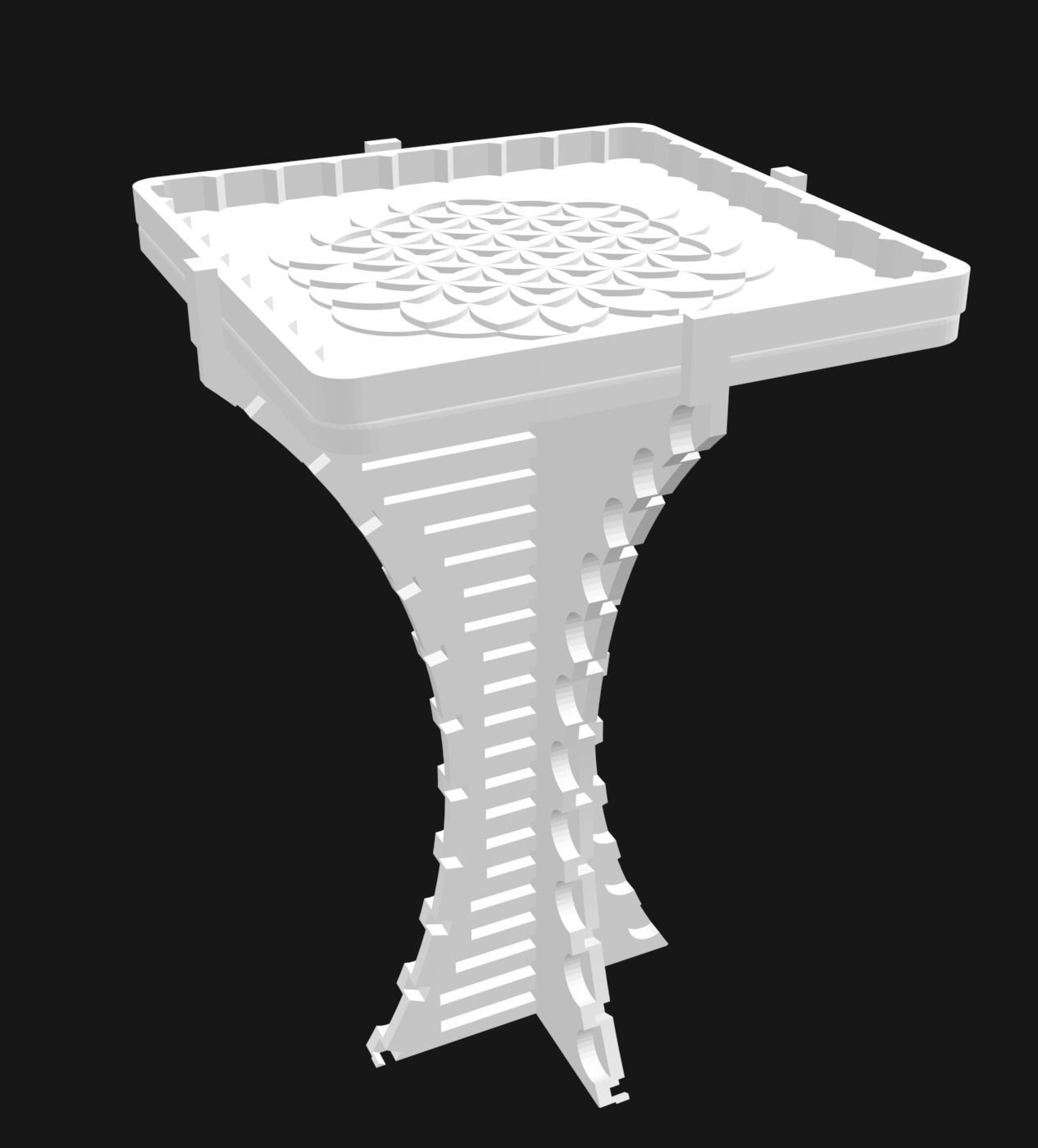 Coffee Table Flower of Life 3D print model_2