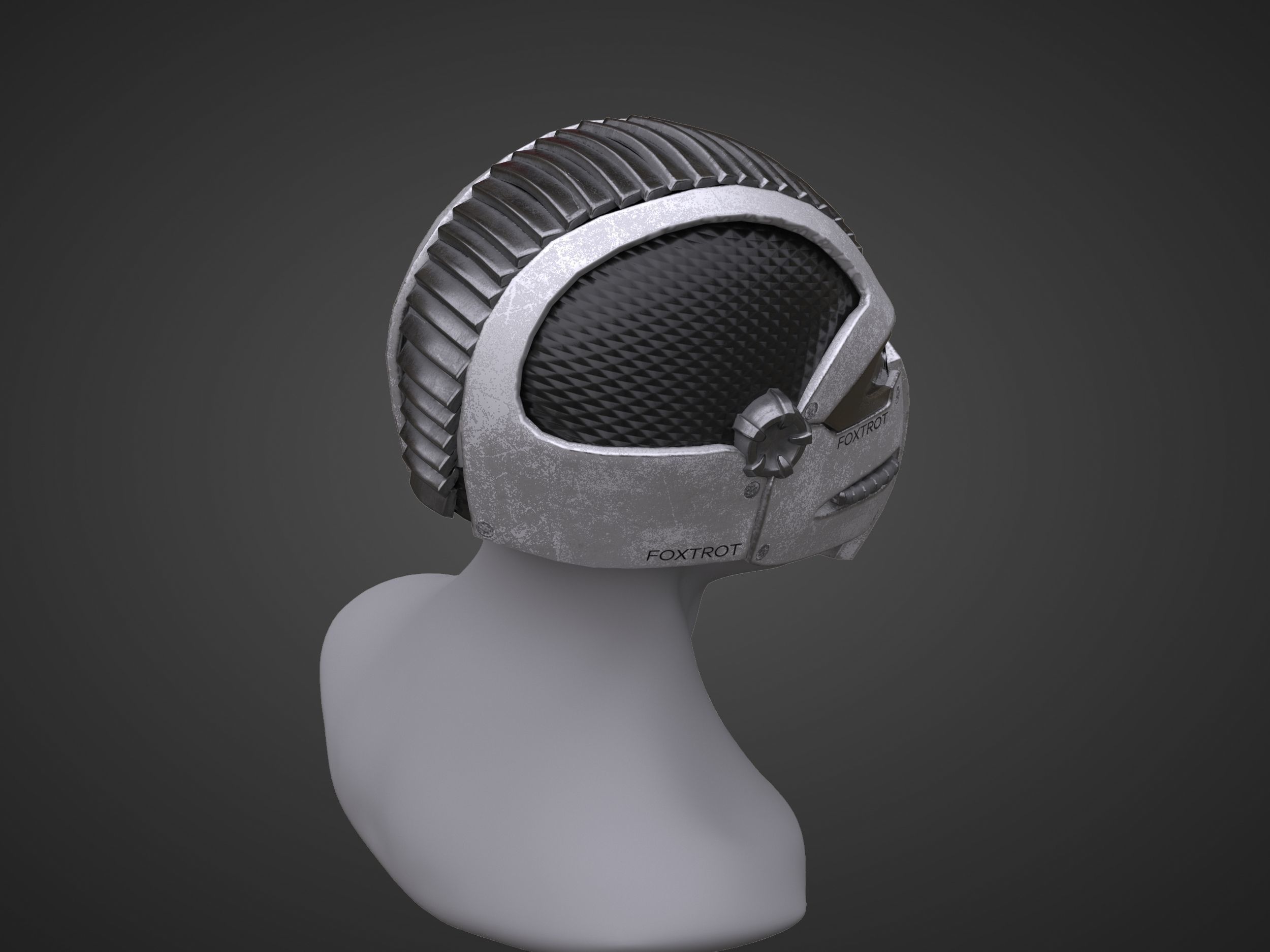 Sci-fi Helmet - PBR - Lowpoly - Low-poly 3D model_5