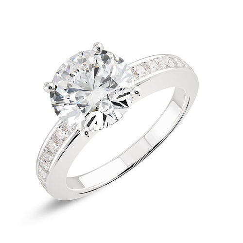 Solitaire Ring 360 Animation and stl file 3D print model 3D print model