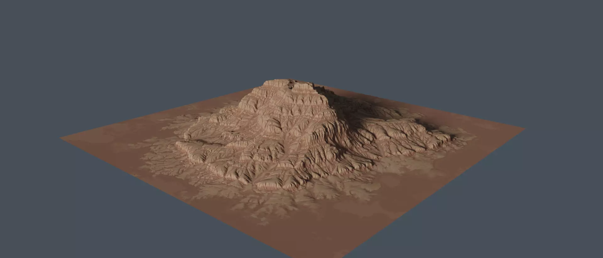 Eroded Mountain 3D model_0