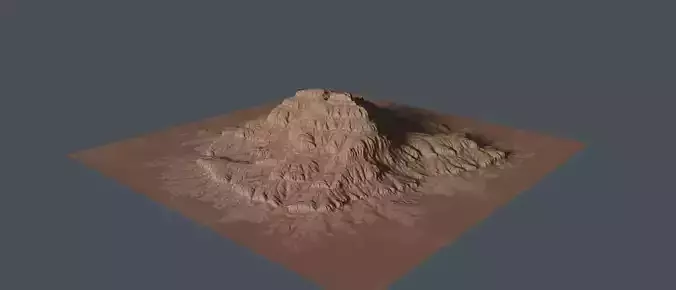 Eroded Mountain 3D model
