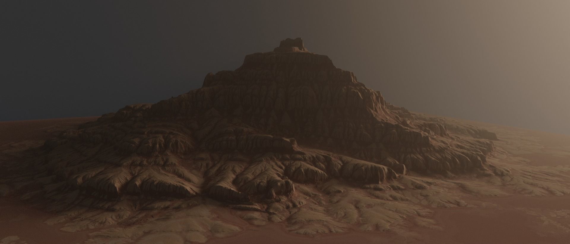 Eroded Mountain 3D model_1