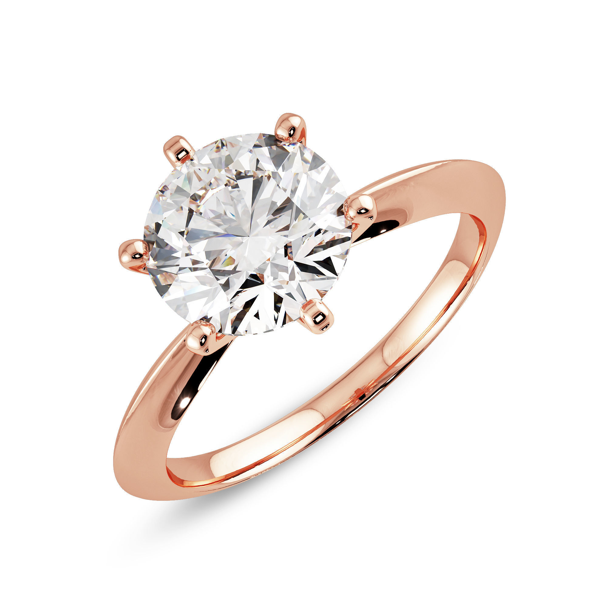 Solitaire Ring 360 Animation and stl file 3D print model 3D print model_2