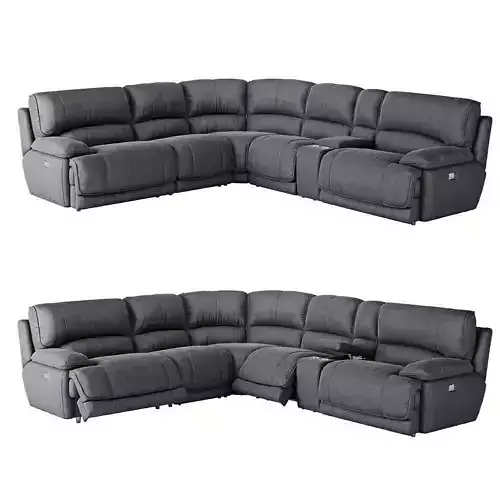 Mario 6 Piece Dual-Power Reclining Sectional 3D model