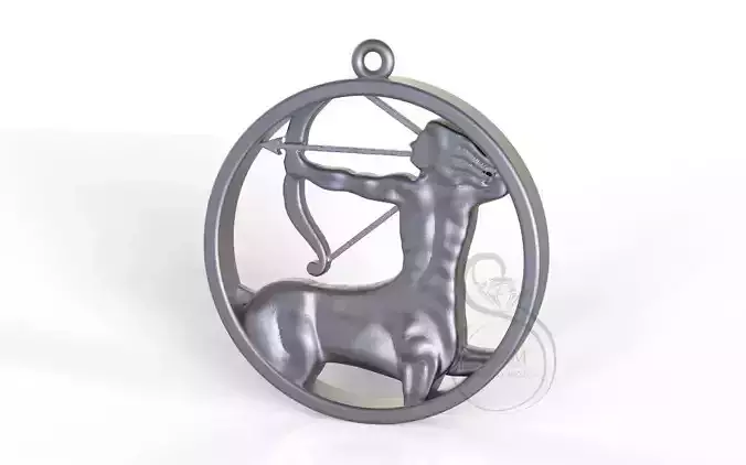 Sagittarius in circle 3D print model