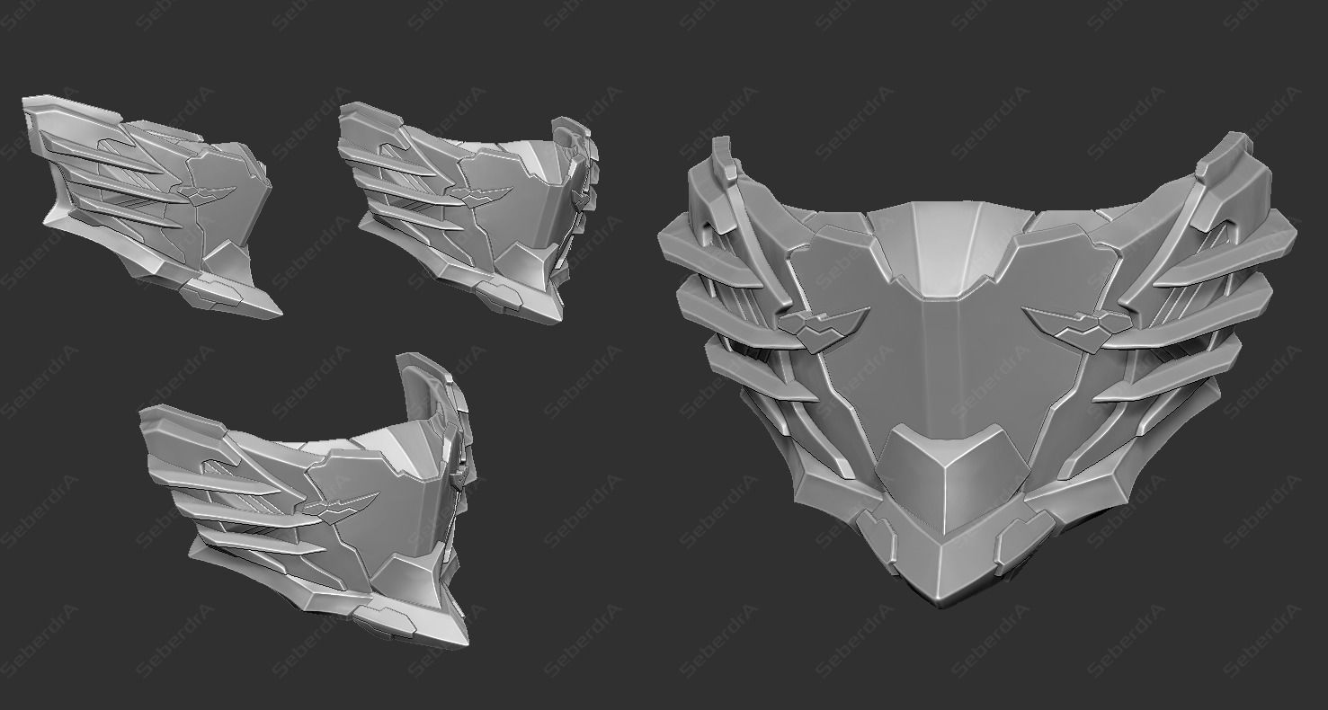 New Rex Mecha Mask 3D print model_3