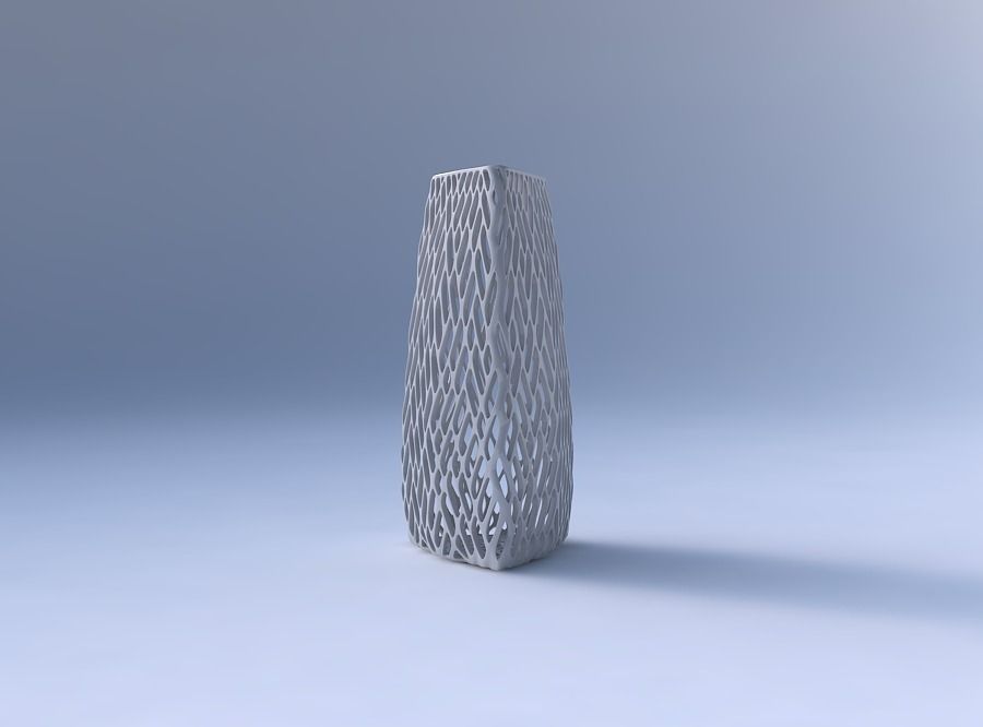 Vase triangle with lattice tiles 3D print model_4