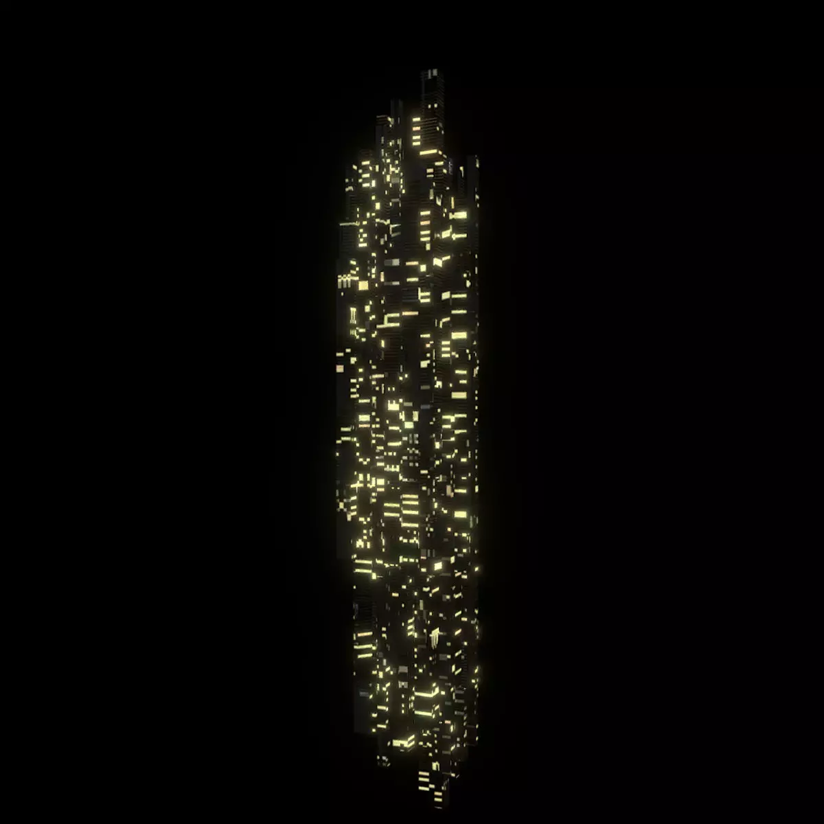 Sci fi Skyscrapers 1 3D model_0