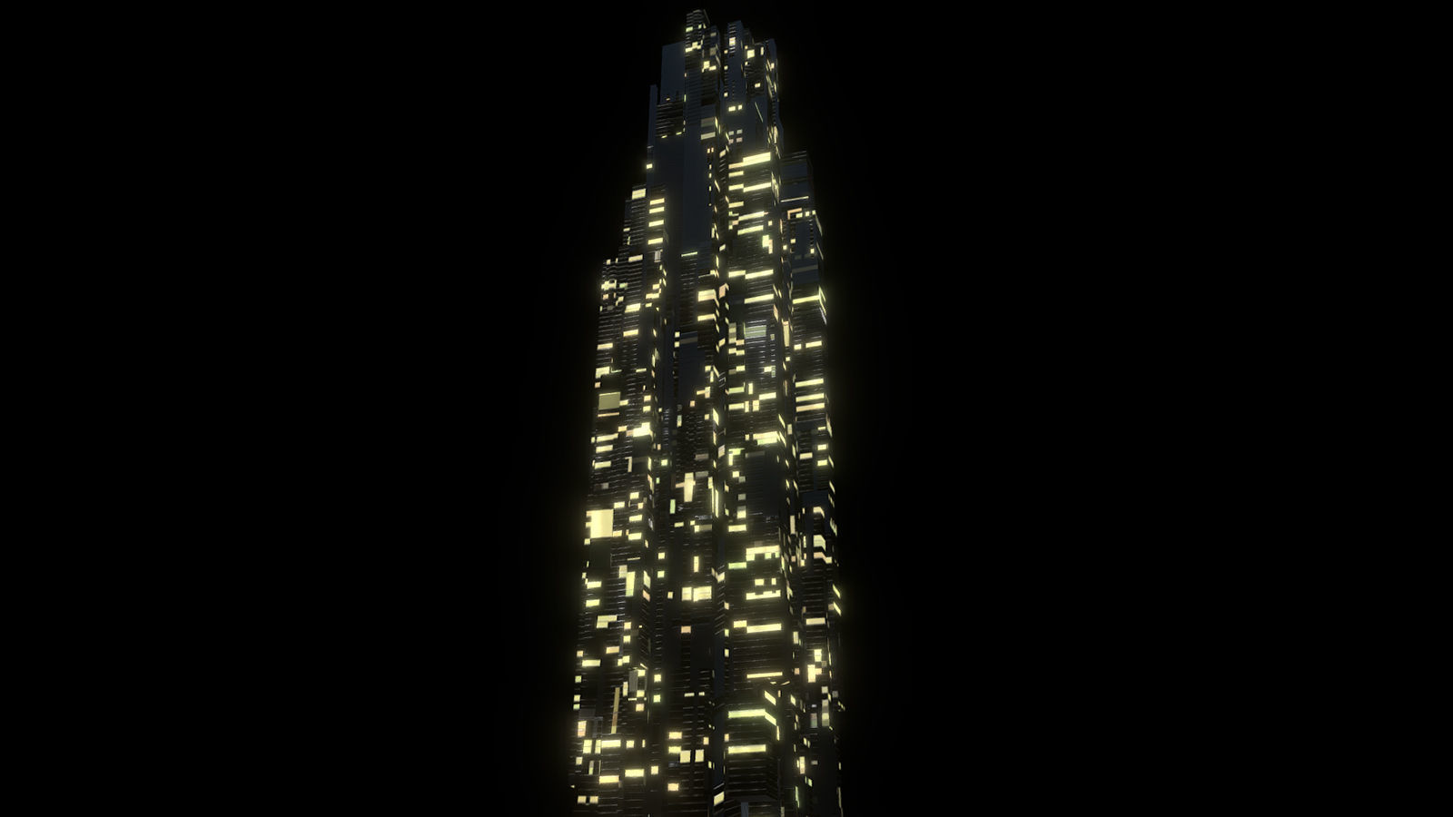 Sci fi Skyscrapers 1 3D model_1