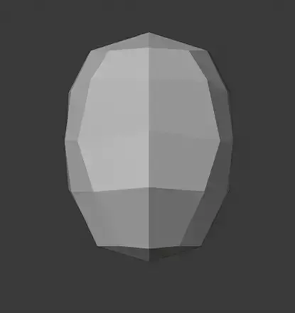 Low Poly Human Head Free 3D model