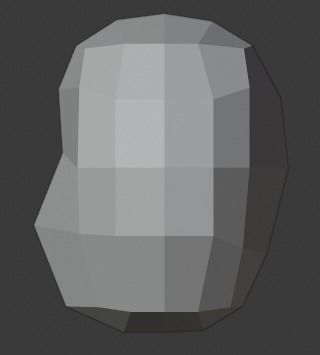 Low Poly Human Head Free 3D model_1