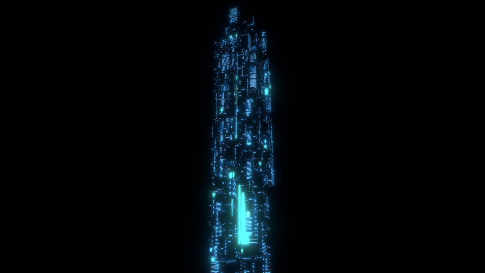 Sci fi Skyscrapers 3 3D model_2