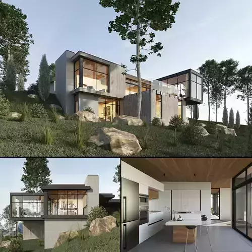 Long Horizontals House 3D model