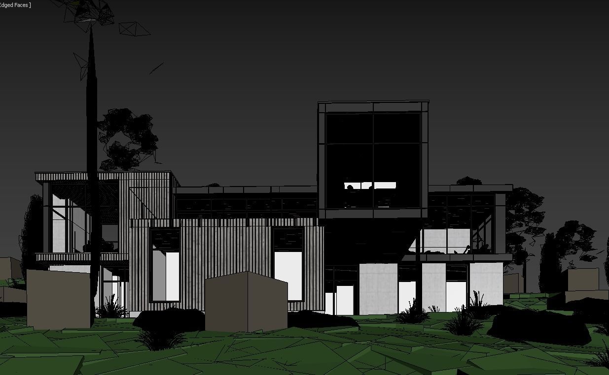 Long Horizontals House 3D model_27