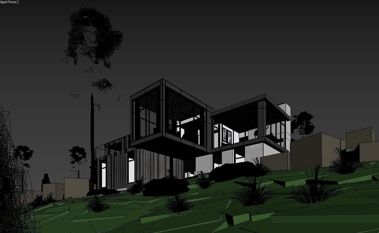 Long Horizontals House 3D model_29