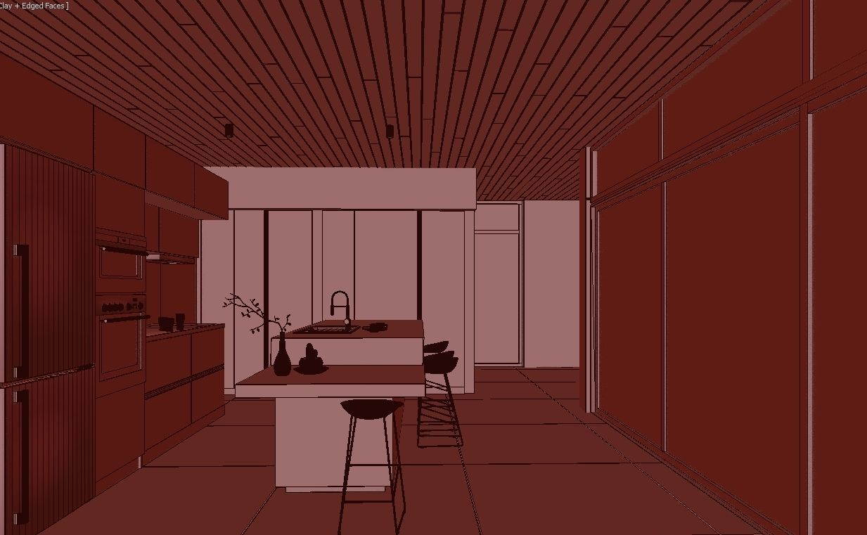 Long Horizontals House 3D model_23