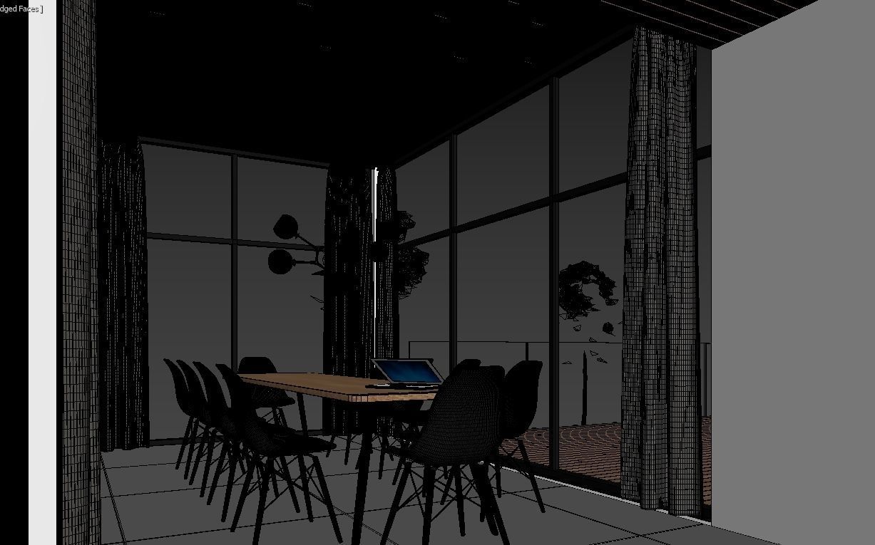 Long Horizontals House 3D model_35