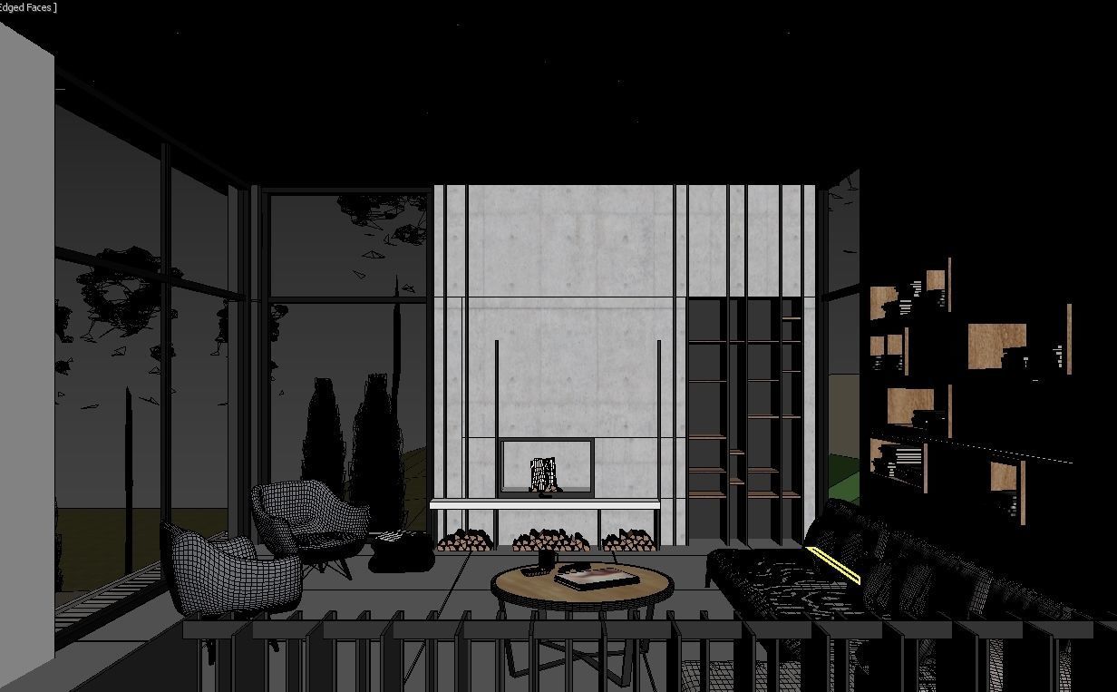 Long Horizontals House 3D model_33