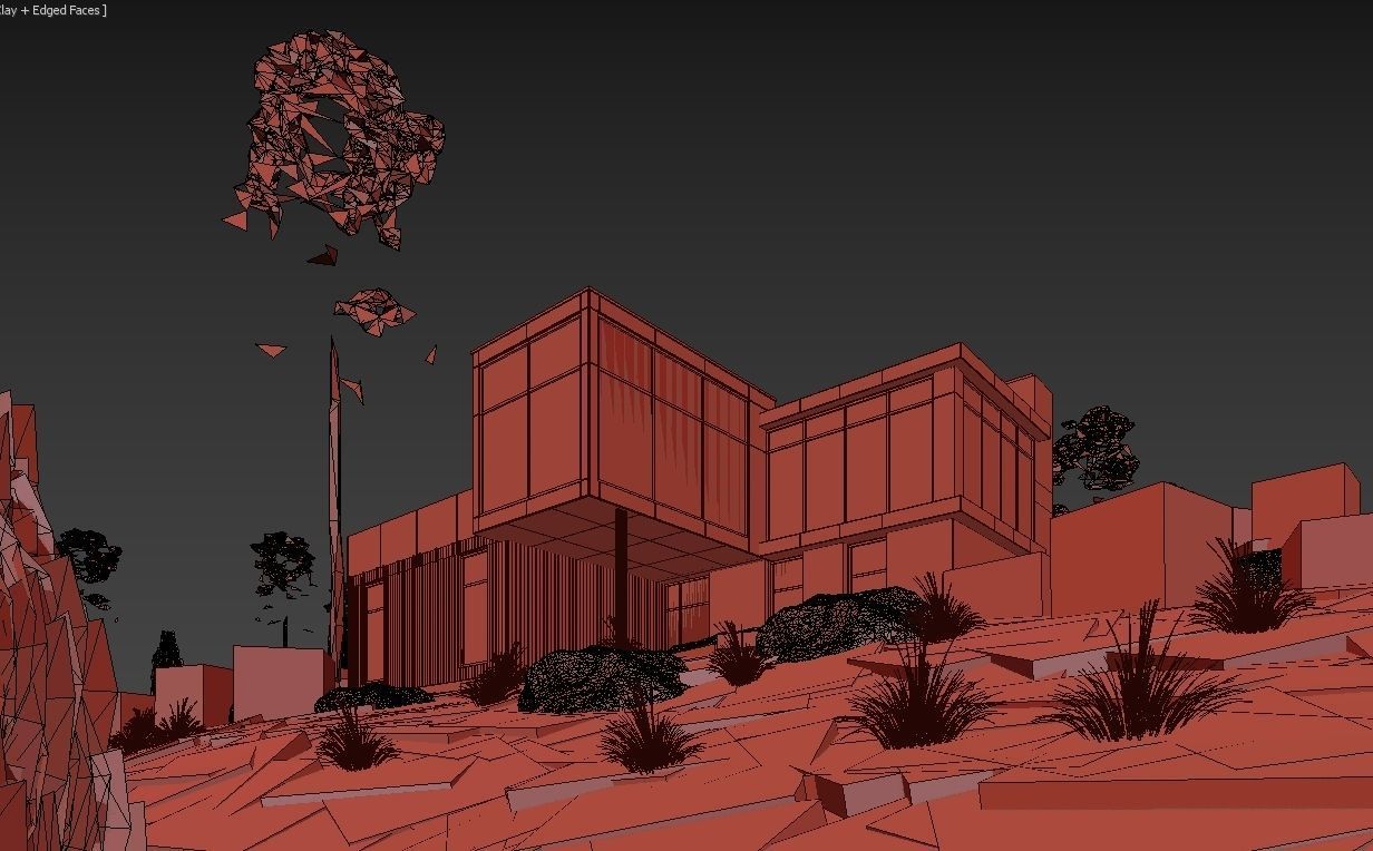 Long Horizontals House 3D model_14