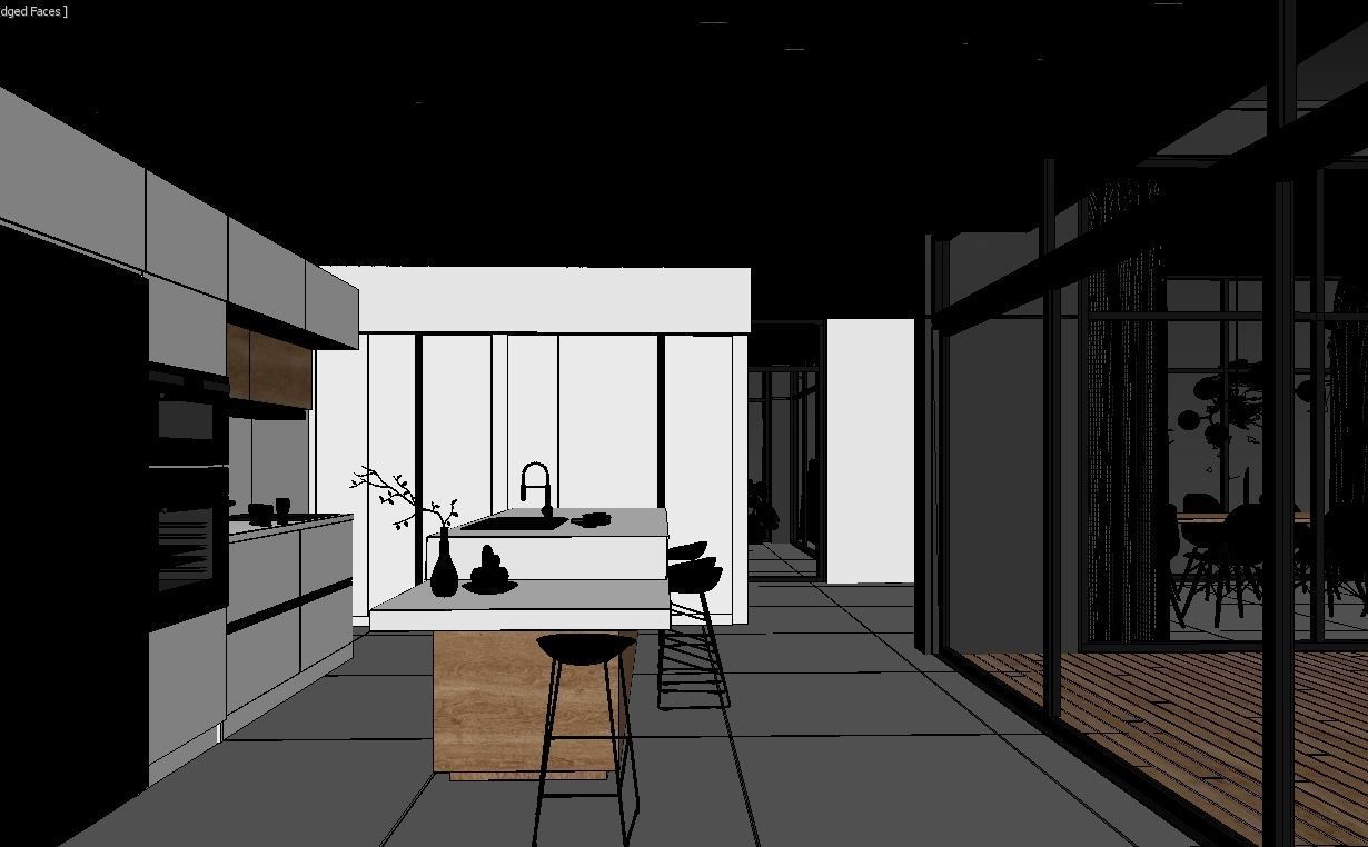 Long Horizontals House 3D model_36