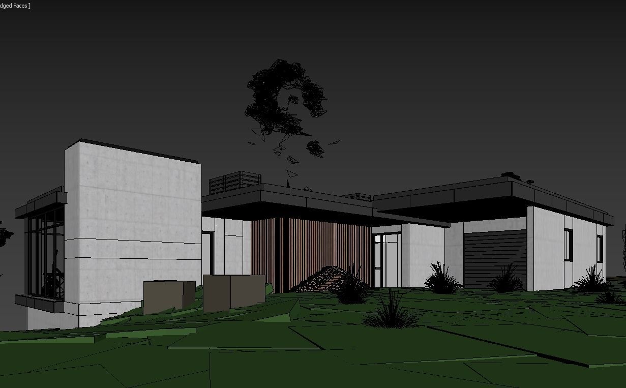 Long Horizontals House 3D model_30