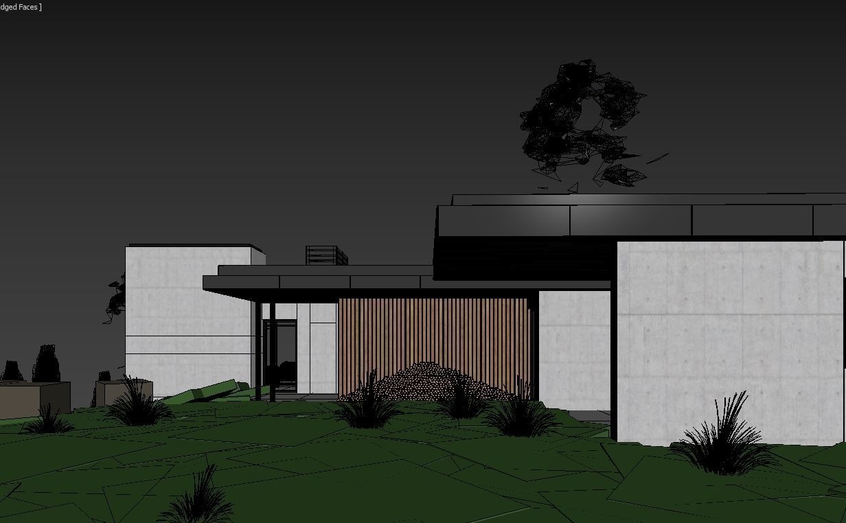 Long Horizontals House 3D model_28