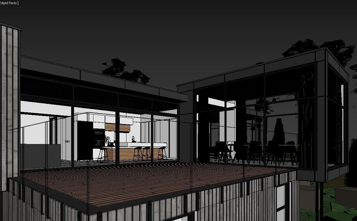 Long Horizontals House 3D model_34