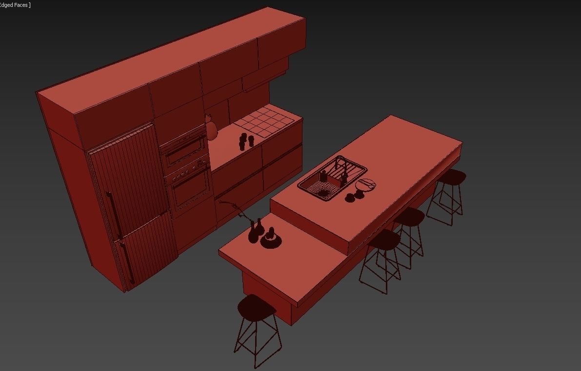 Long Horizontals House 3D model_22