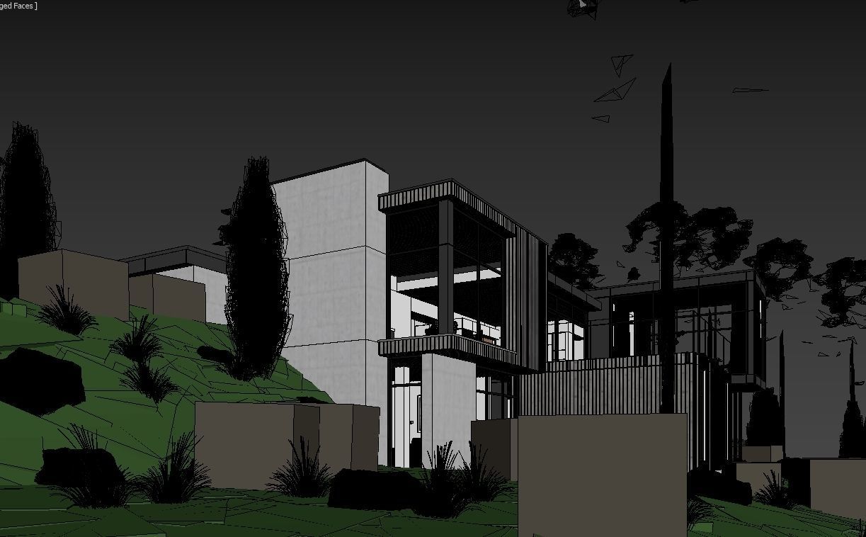 Long Horizontals House 3D model_32