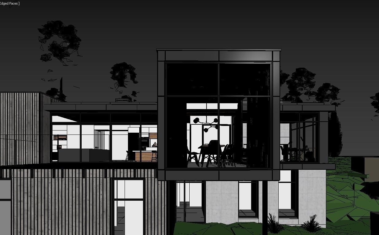 Long Horizontals House 3D model_38