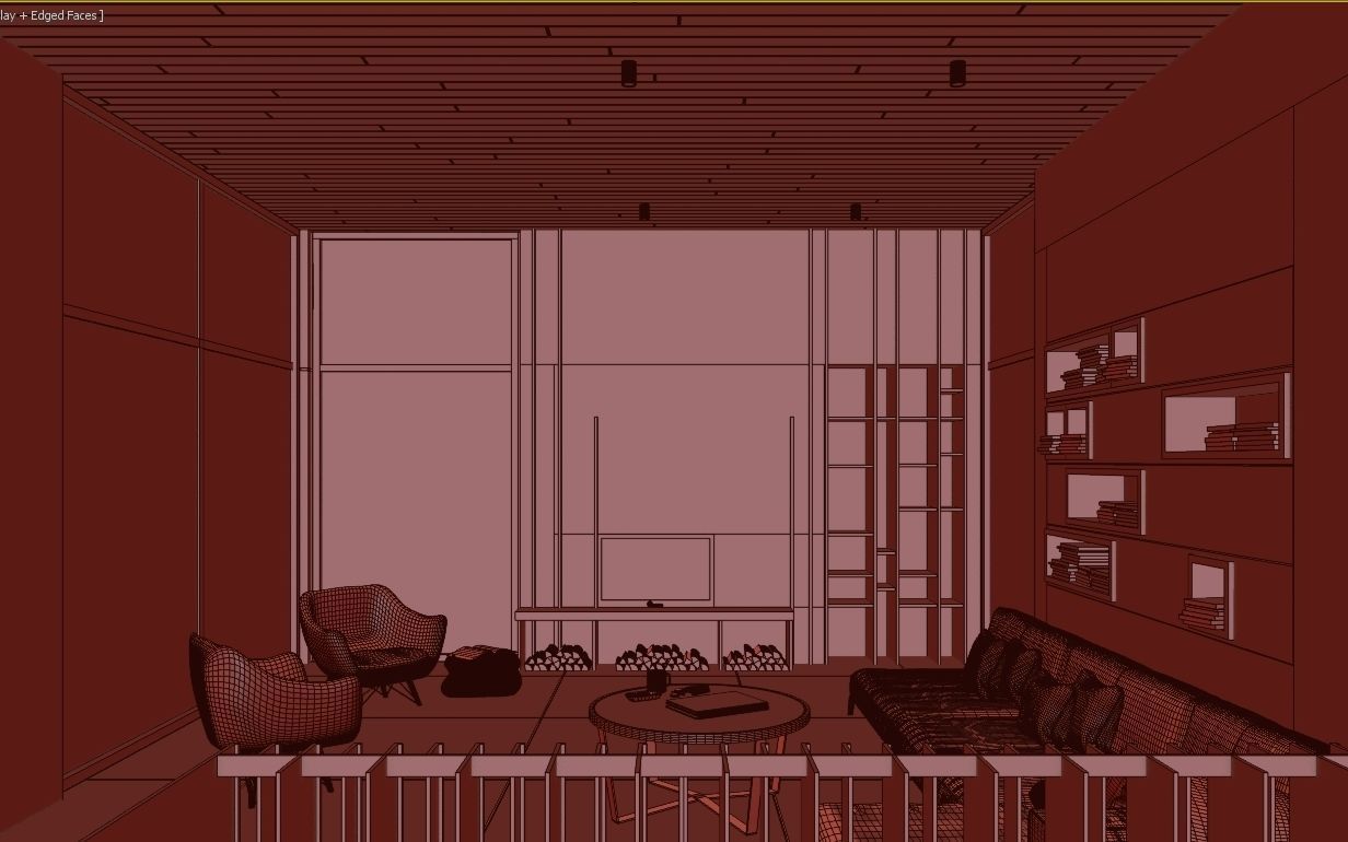 Long Horizontals House 3D model_25