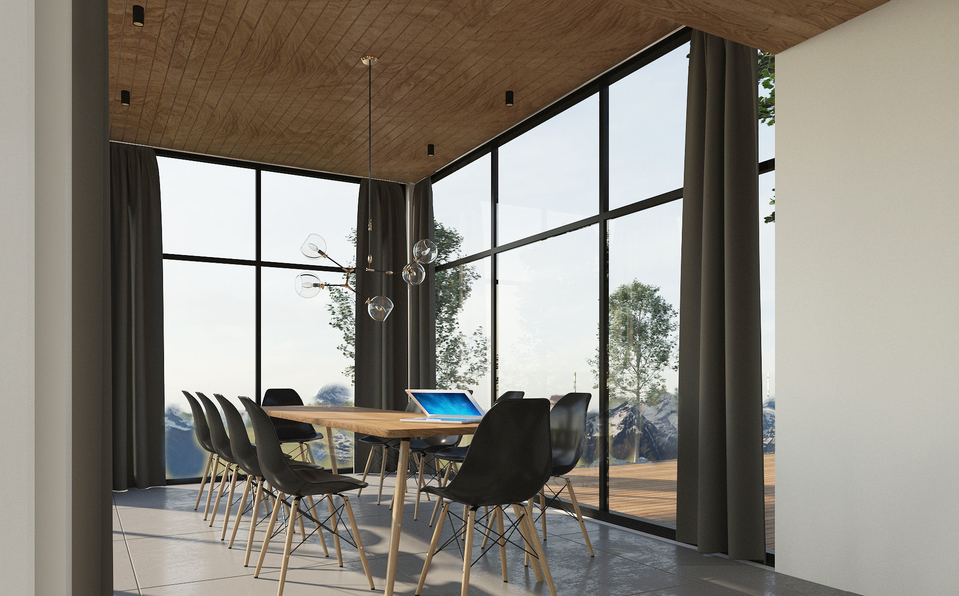 Long Horizontals House 3D model_11