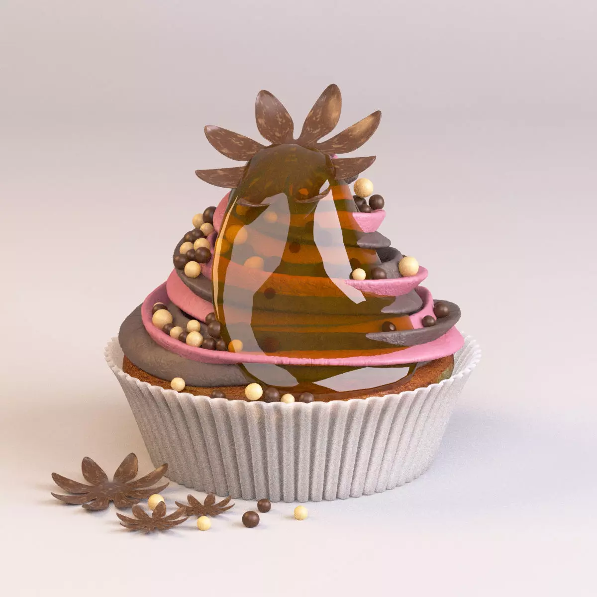 Cake Cupcake 3D model_0