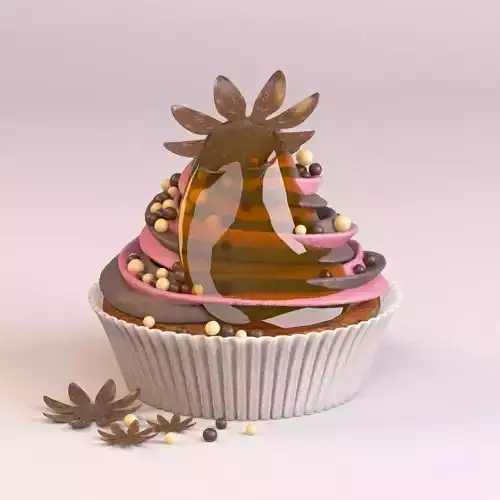 Cake Cupcake 3D model