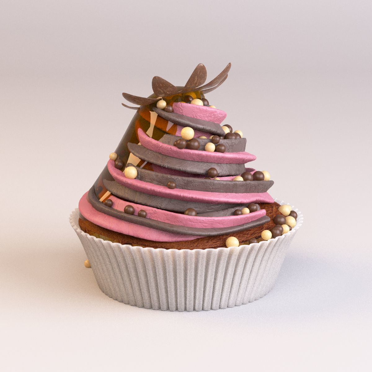 Cake Cupcake 3D model_2