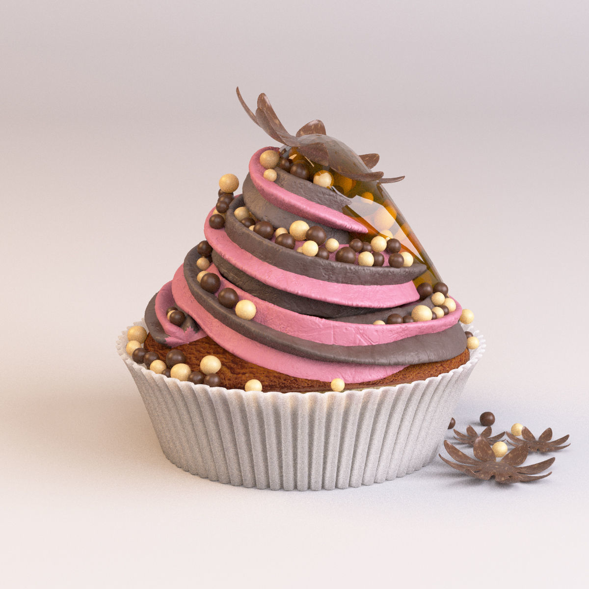 Cake Cupcake 3D model_4
