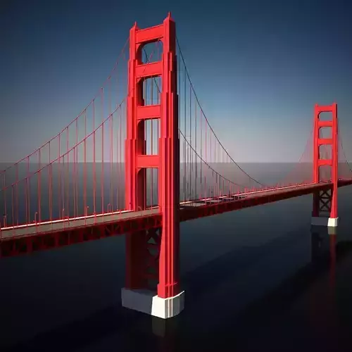 Golden Gate Bridge 3D model
