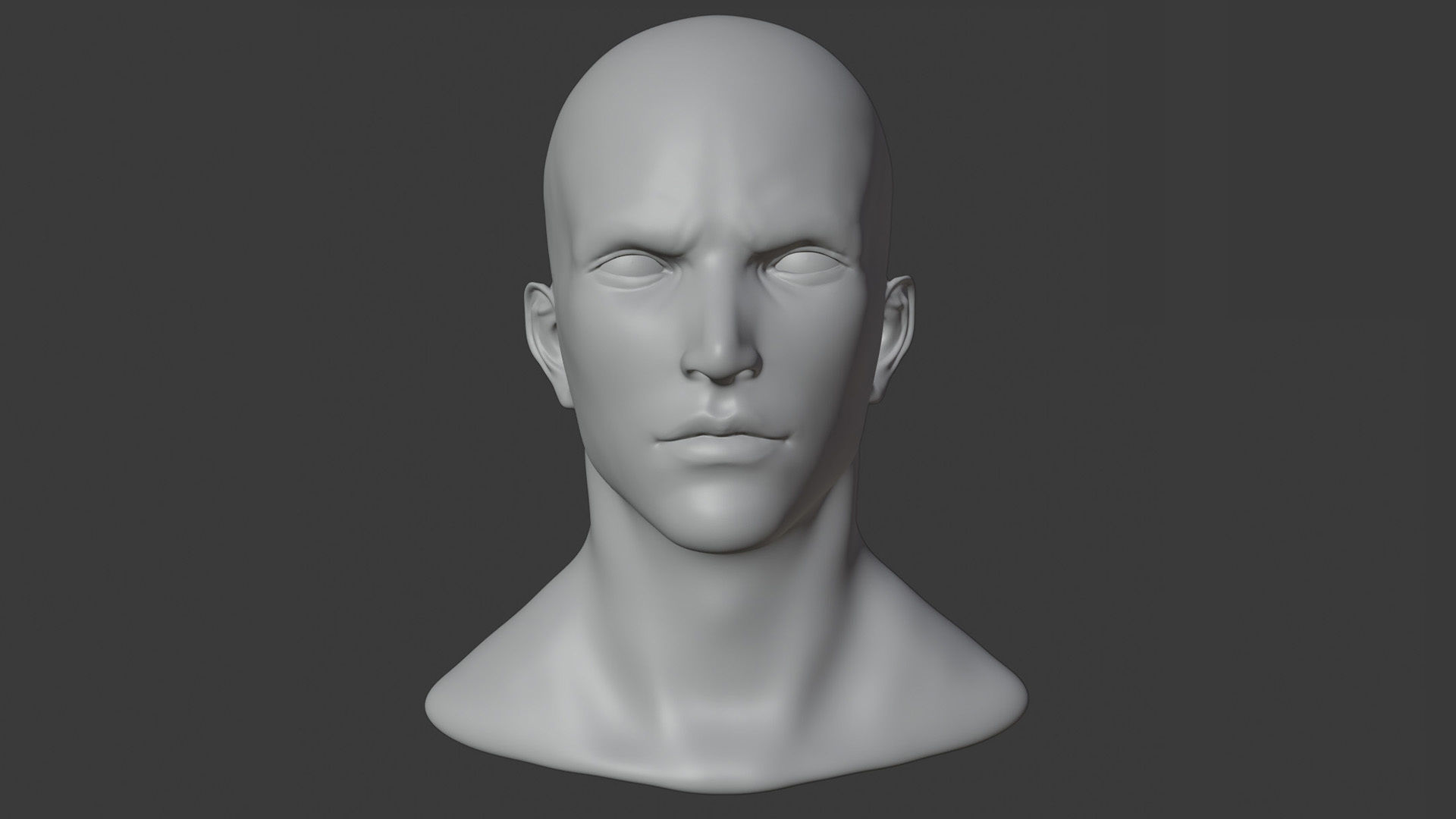 wellmade man head base mesh with highpol head sample 3D model_5