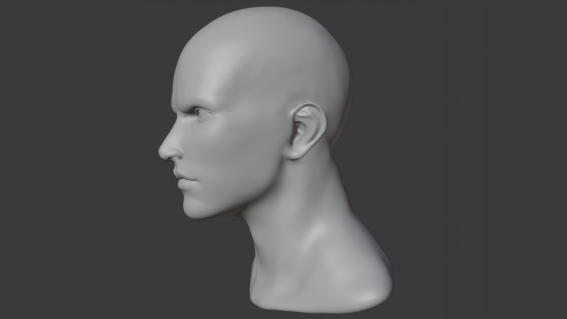 wellmade man head base mesh with highpol head sample 3D model_7