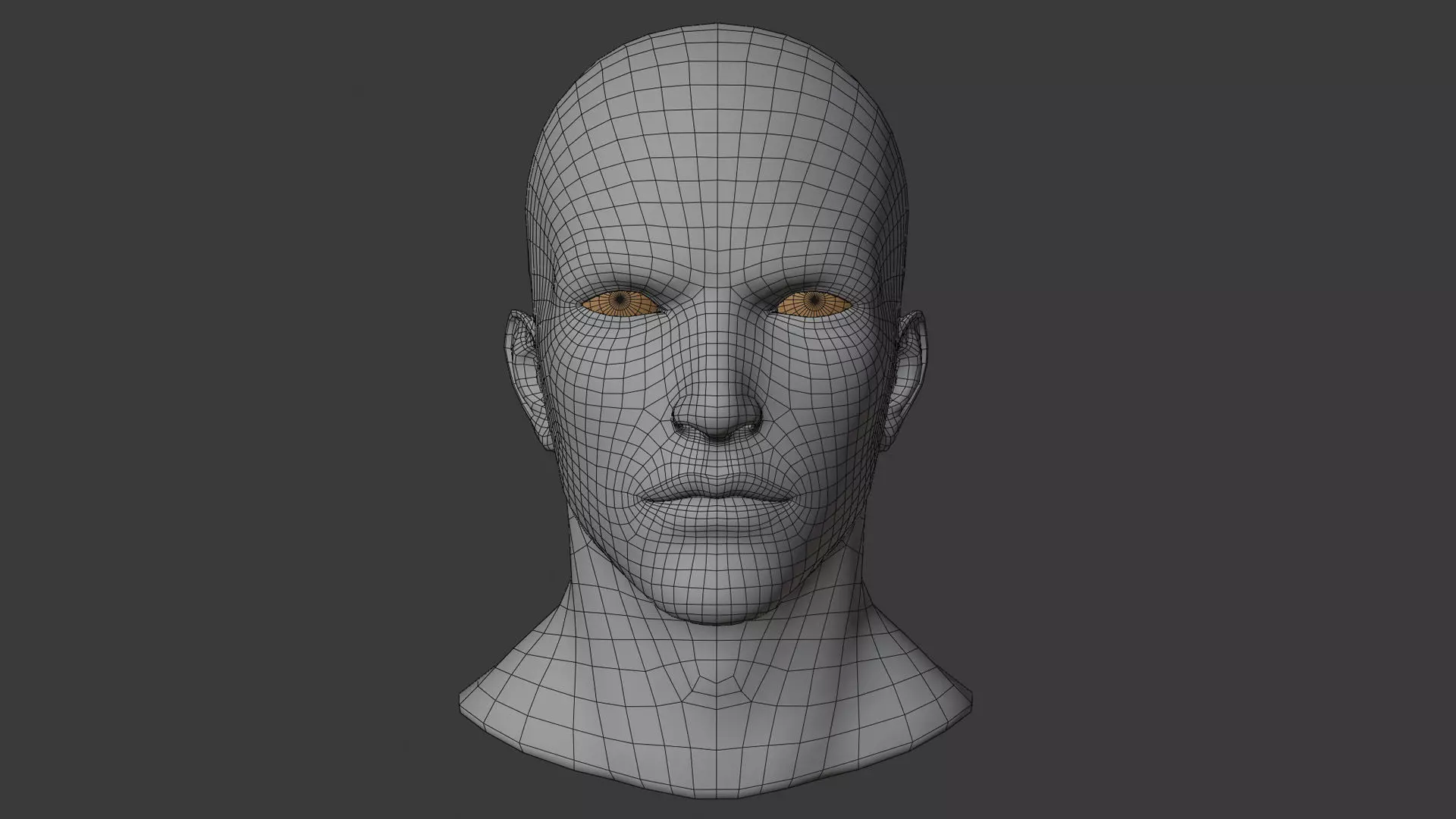 wellmade man head base mesh with highpol head sample 3D model_0