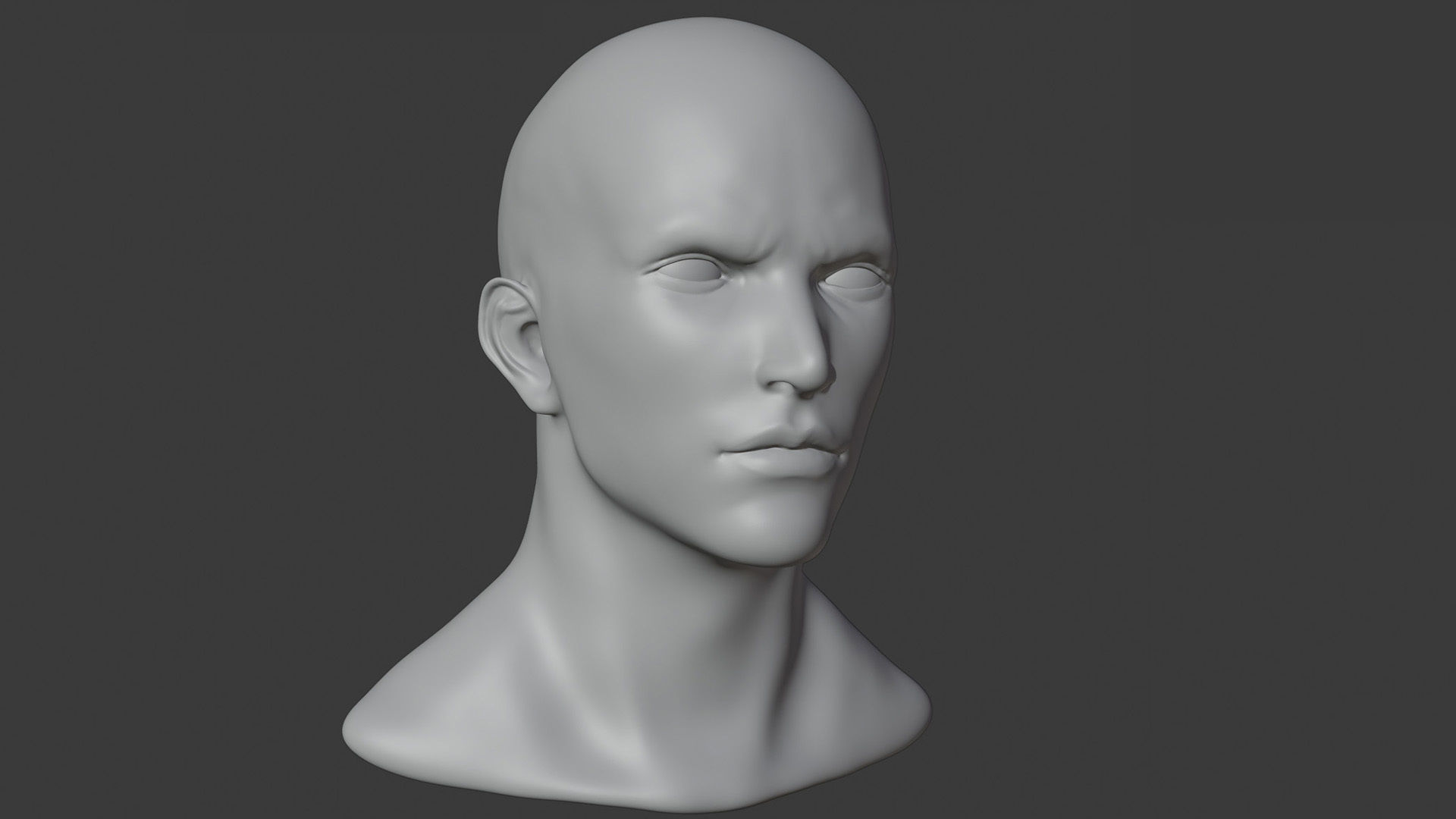 wellmade man head base mesh with highpol head sample 3D model_6